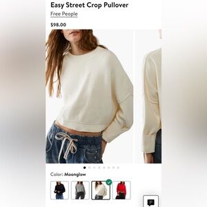 Free People Easy Street Crop Pullover